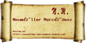 Neumüller Mercédesz névjegykártya